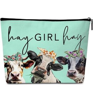 New Cow Print Gifts Makeup Bags for Women Travel Cosmetic Makeup Pouch